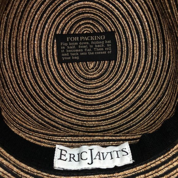 Eric Javits Squishee Straw Bucket Hat O/S - Picture 2 of 2